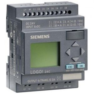 close-up view of a Siemens LOGO 24c PLC block