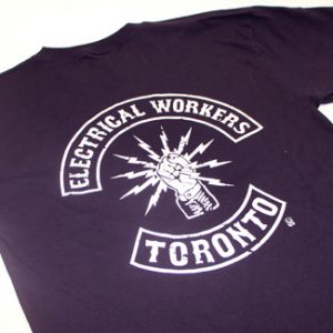 Electrical Workers Toronto black tshirt white print