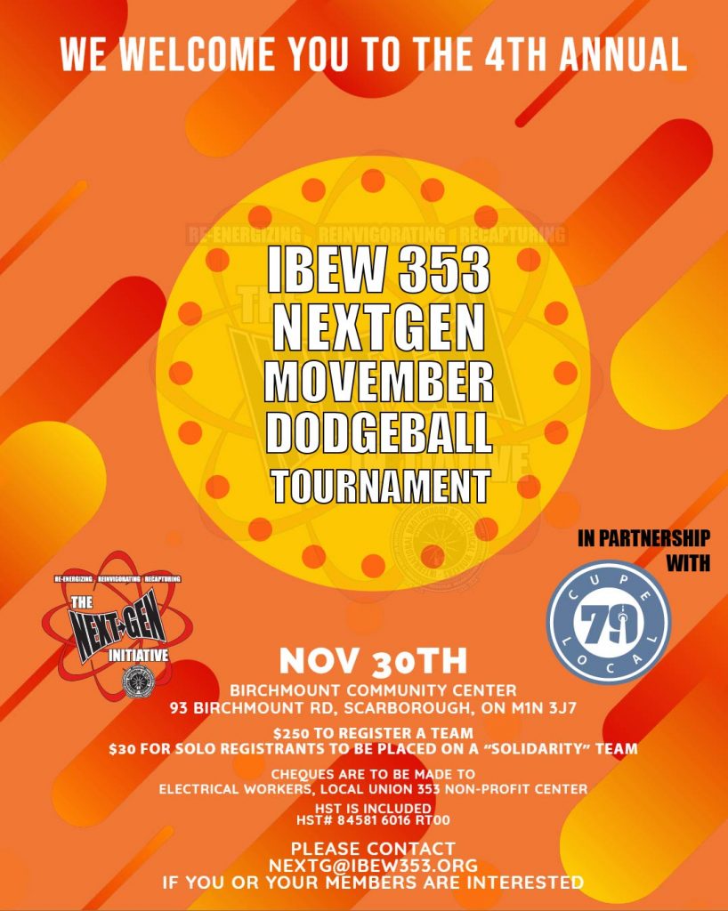 Poster for NextGen Committee Dodgeball Tournament