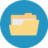 Folder icon with blue background