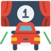 Car driving icon