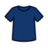 Image of a blue shirt with a white background