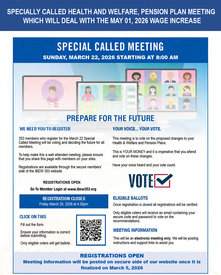 Special Called Meeting March 22